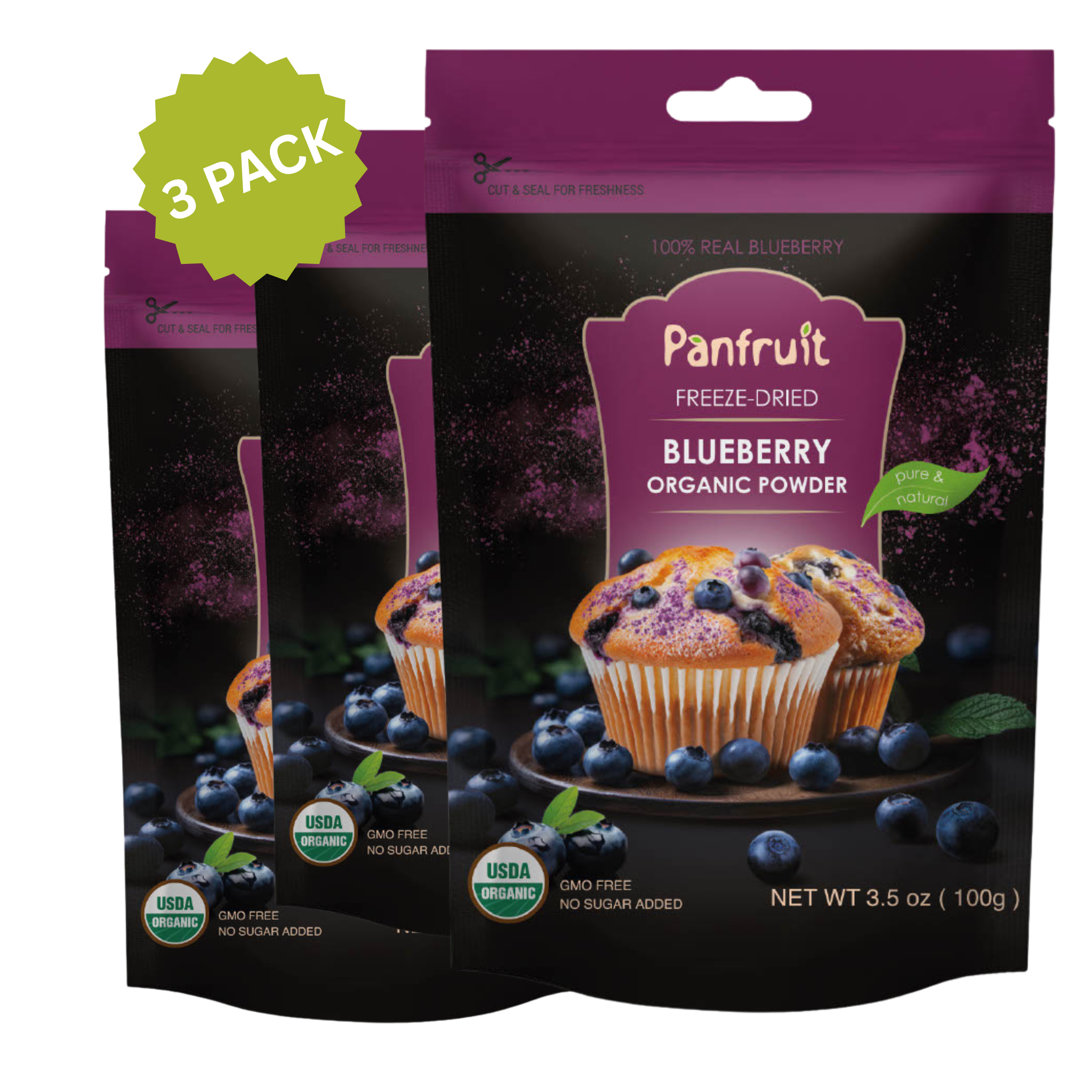 Blueberry Organic Powder (3 Pack)