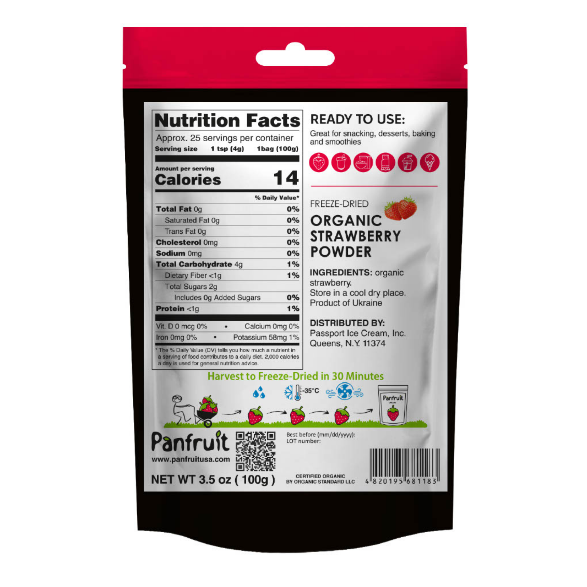 Strawberry Organic Powder (3 Pack)