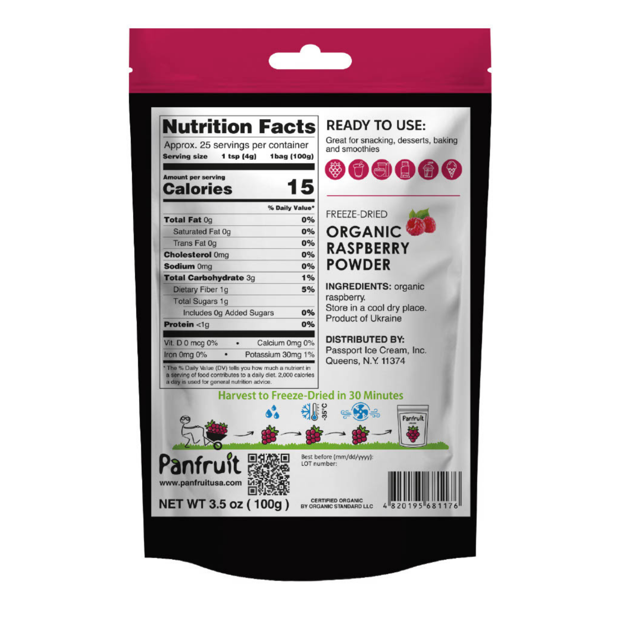 Raspberry Organic Powder (3 Pack)