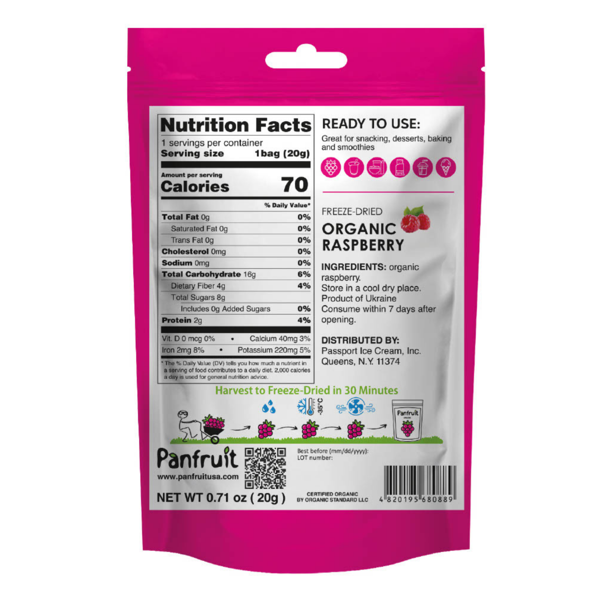Organic Raspberry - Freeze Dried (4 Pack)