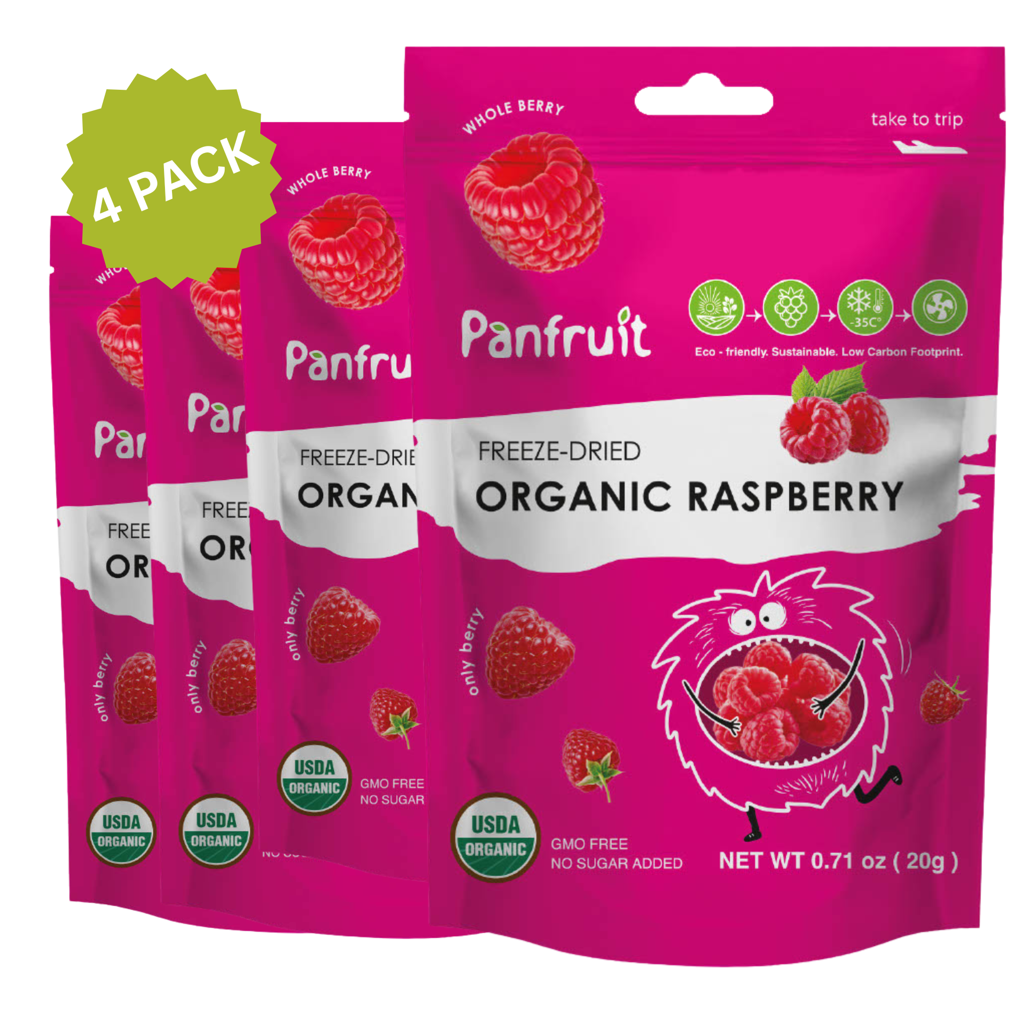 Organic Raspberry - Freeze Dried (4 Pack)