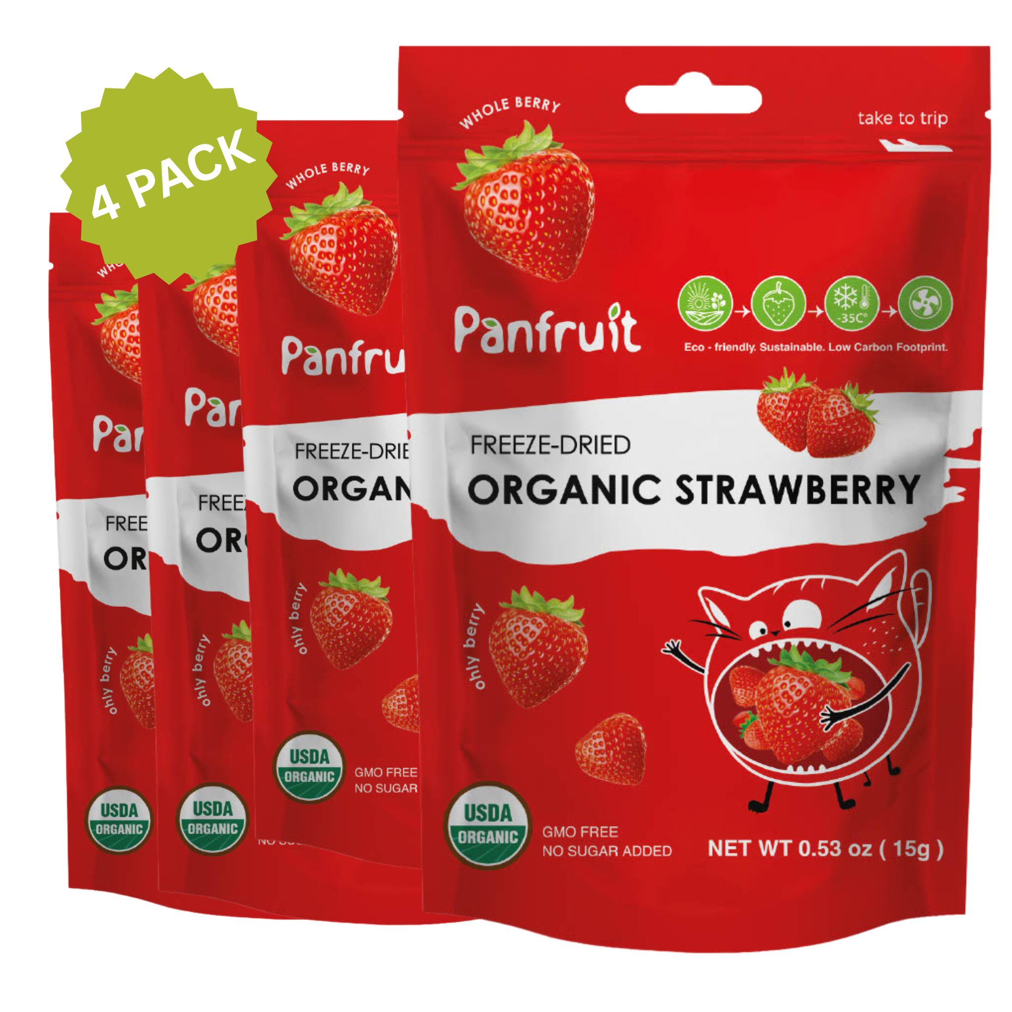 Organic Strawberry - Freeze-Dried (4 Pack)