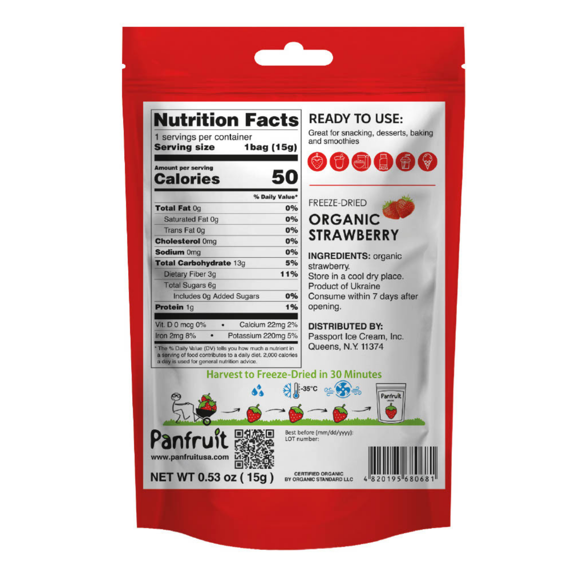 Organic Strawberry - Freeze-Dried (4 Pack)