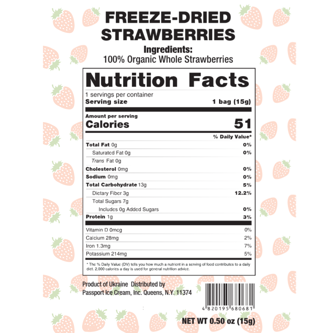 FREEZE DRIED FRUIT NUTRITION LABEL visual data 6